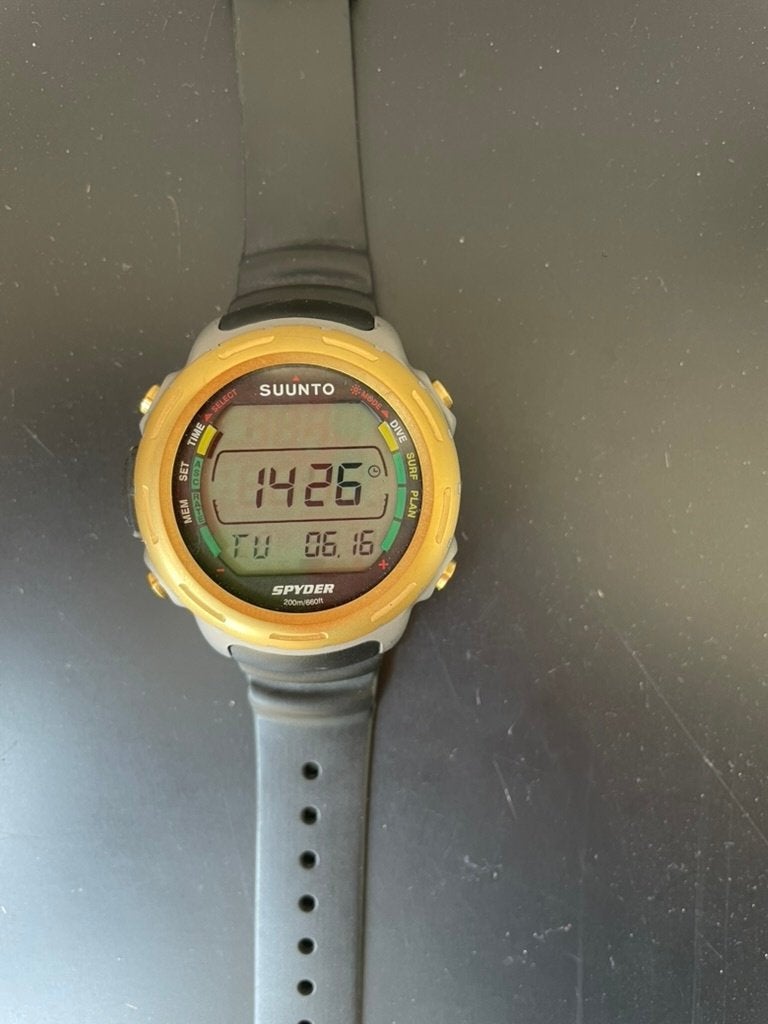 Speciale  Suunto Spider Duikcomp. NWE BATT!! Goede conditie!, Watersport en Boten, Duiken, Ophalen of Verzenden, Gebruikt, Duikcomputer