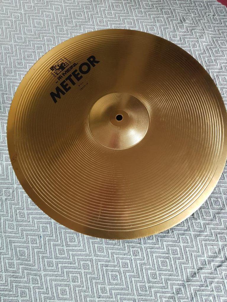 Meinl cimbal Meteor brass, Crash 18, Ophalen, Zo goed als nieuw, Overige merken