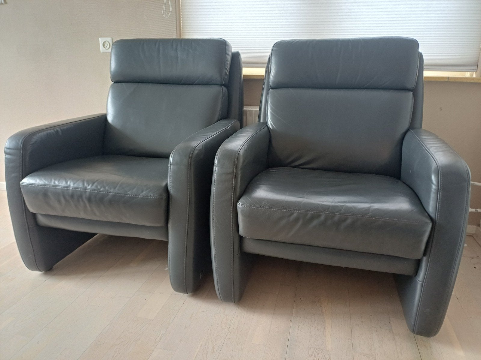 Fauteuils W. Schillig leer comfortabel!, Huis en Inrichting, Ophalen, Zo goed als nieuw, 75 tot 100 cm, Leer