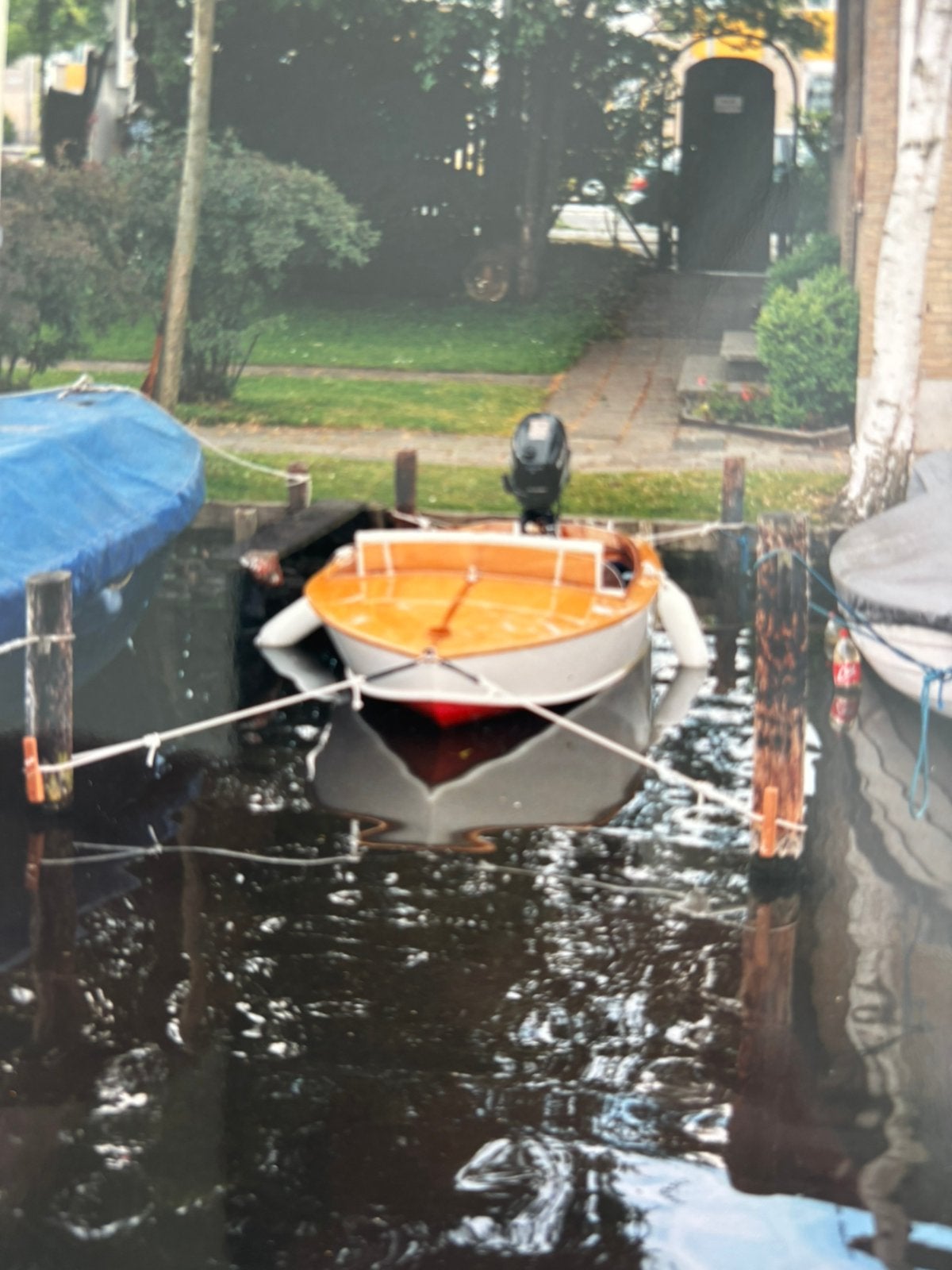 Mini Riva - Klassieke houten boot met buitenboordmotor, Ophalen, Overige merken, Gebruikt, Buitenboordmotor