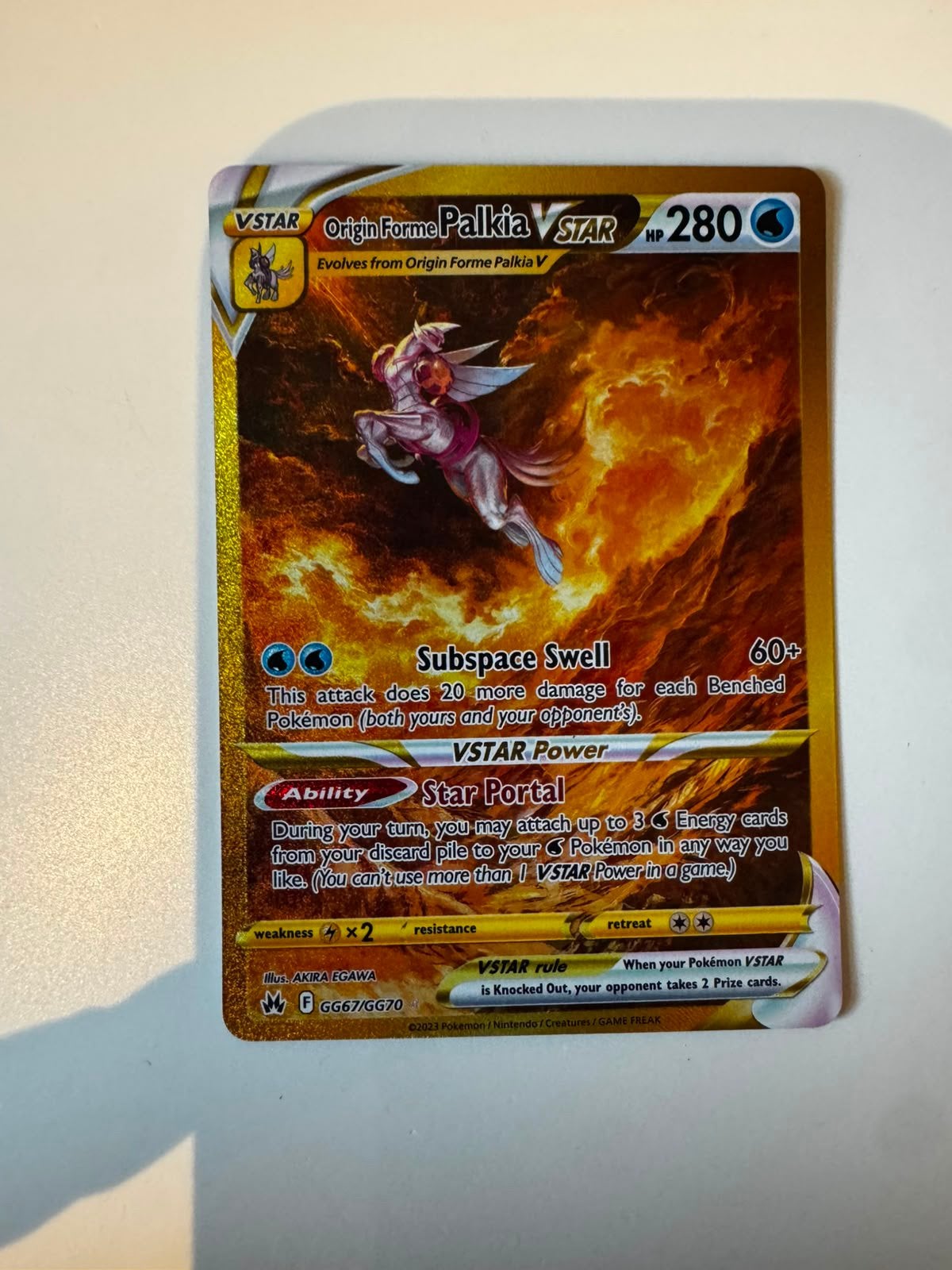 Palkia VSTAR (Origin Forme) Pokémon Kaart - Near Mint, Hobby en Vrije tijd, Verzamelkaartspellen | Pokémon, Ophalen of Verzenden