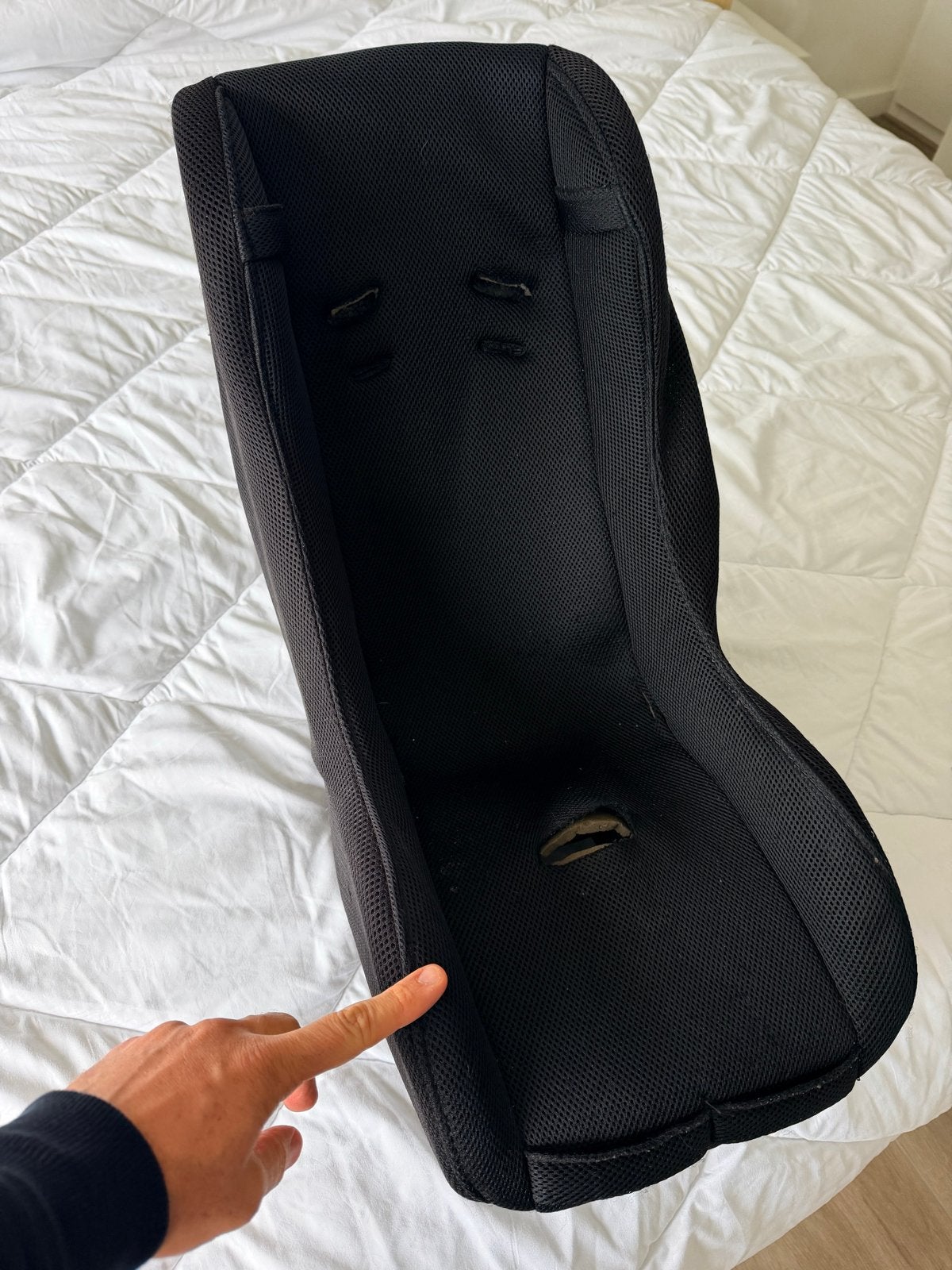 Zwart autostoeltje voor kinderen, Ophalen of Verzenden, 0 t/m 10 kg, Overige merken, Gebruikt
