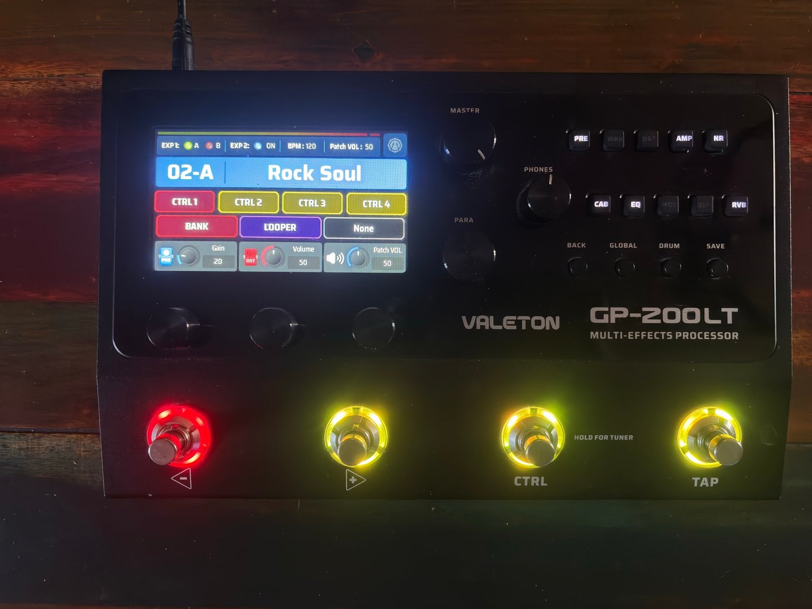 Valeton GP-200LT Multi-effect Processor, Ophalen, Zo goed als nieuw, Multi-effect