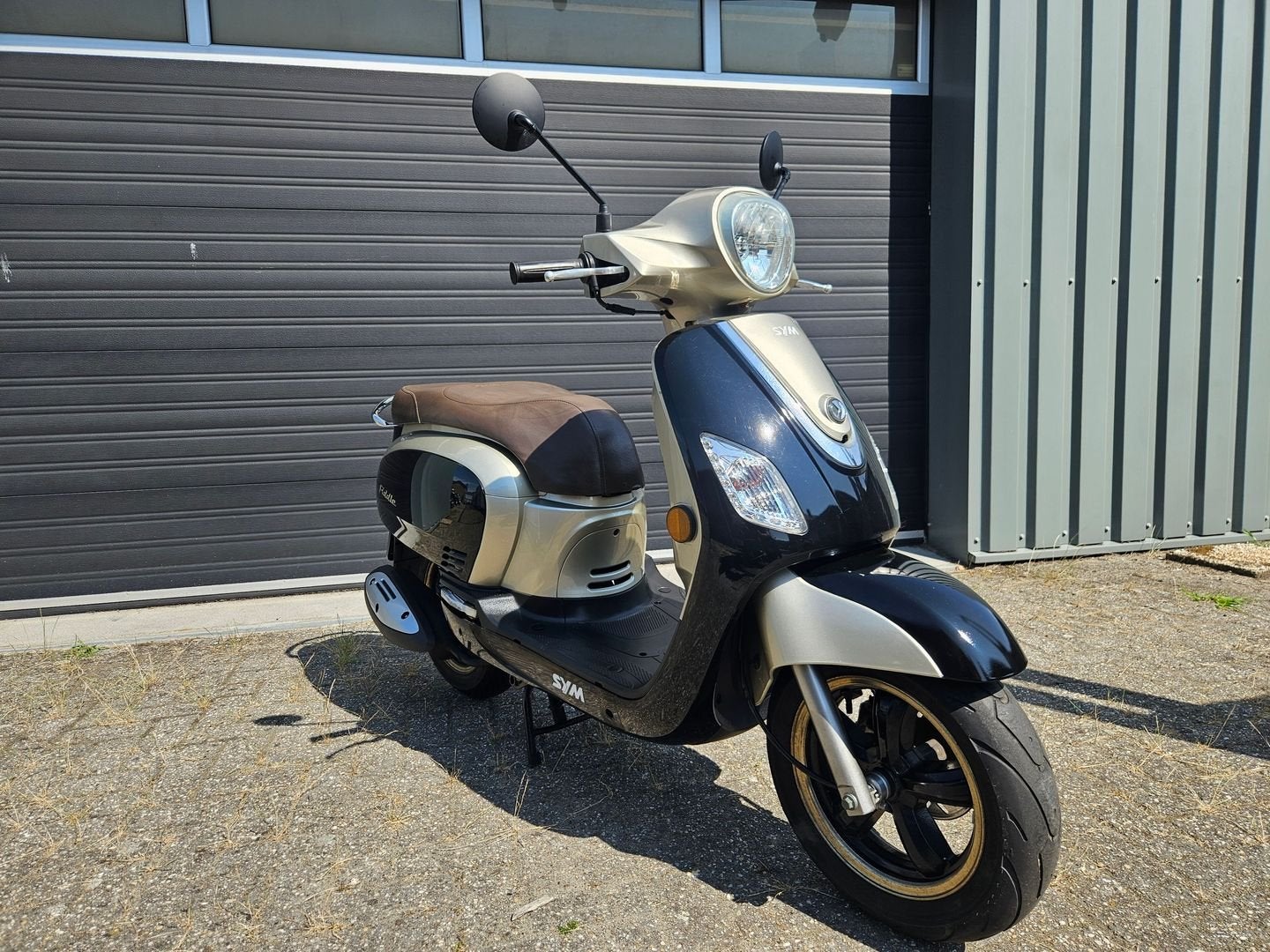 SYM ORBIT 3 - 4T E3 BROM BJ 2016 ZWART BRONS RETRO STYLE!, Fietsen en Brommers, Scooters | SYM, SYM, Overige modellen, Onbekend