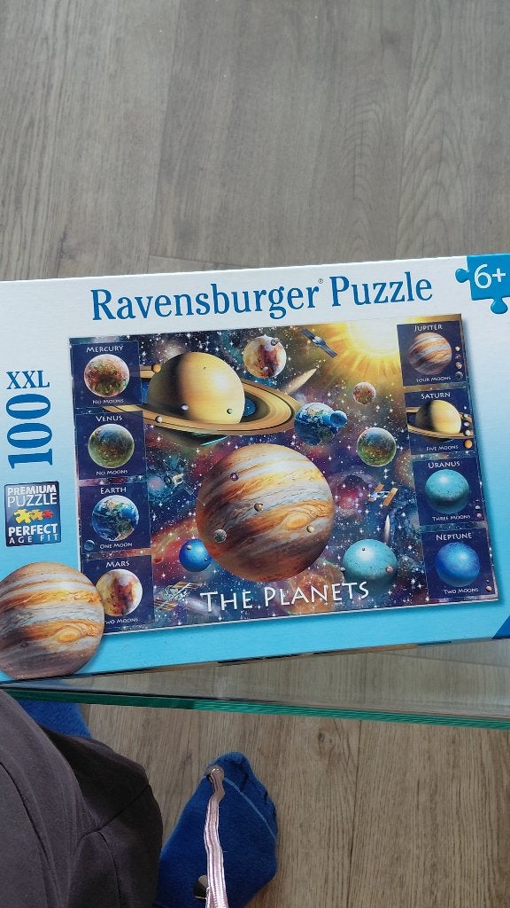 Puzzel 100 st planeten, Ophalen of Verzenden, Meer dan 50 stukjes, Zo goed als nieuw, 6 jaar of ouder