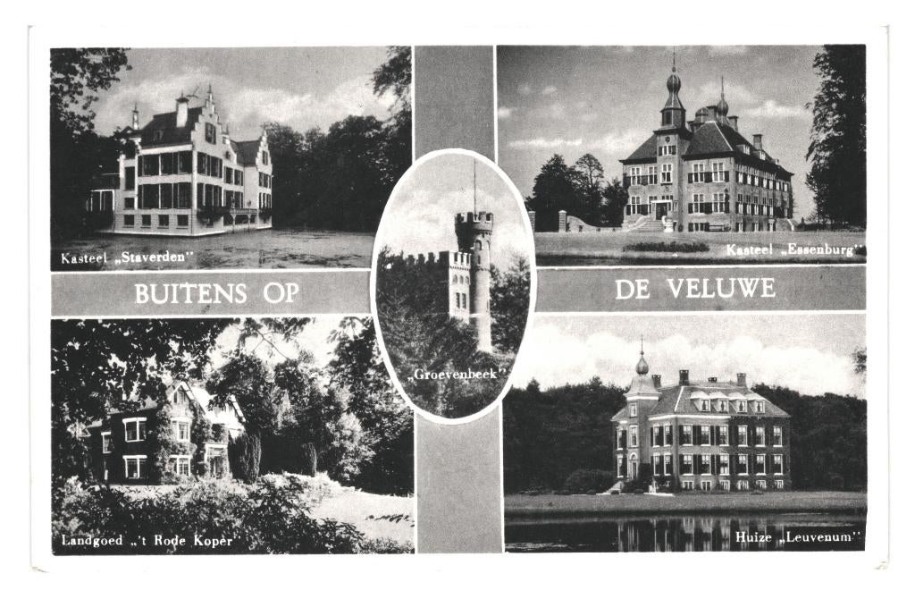946524 Buitens op de Veluwe kasteel 1955 Gelopen met zegel