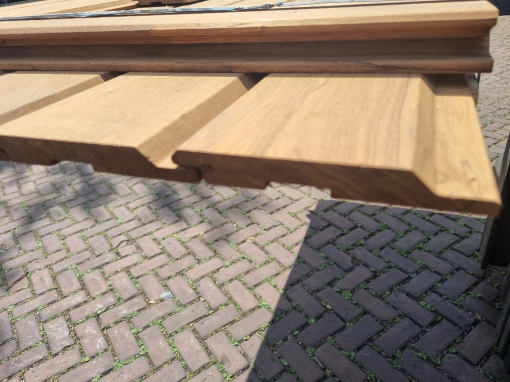 3.5 m2 Halfhouts rabat - Hardhout - nr: HP20, Ophalen, Planken, Nieuw, Hardhout