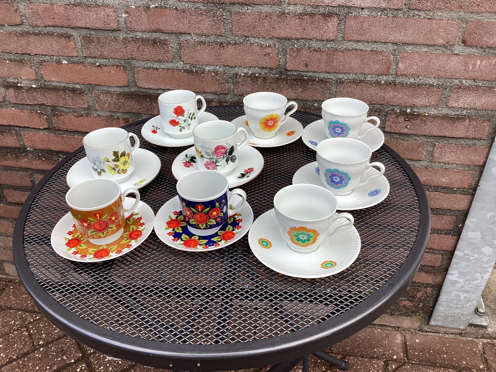Retro Vintage Kop en Schotel Set - Diverse Designs, Ophalen of Verzenden