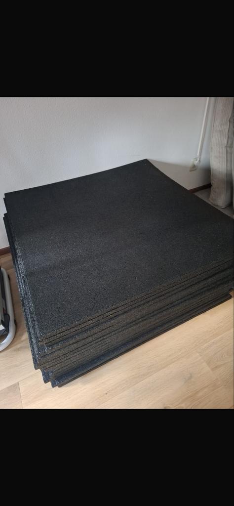Fitnessmatten 100x100x2.5cm - Rubberen Vloertegels, Ophalen of Verzenden, Gebruikt, Fitnessmat