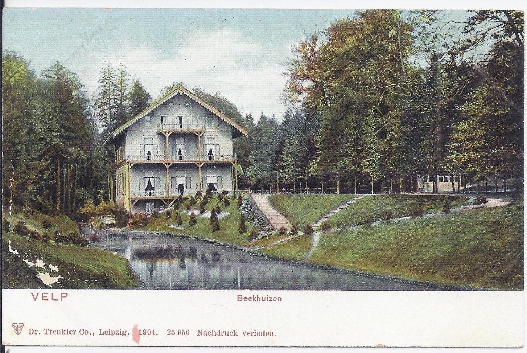 Velp Beekhuizen Oude Ongelopen Ansichtkaart ( B424 ), Ophalen of Verzenden, 1920 tot 1940, Ongelopen, Gelderland