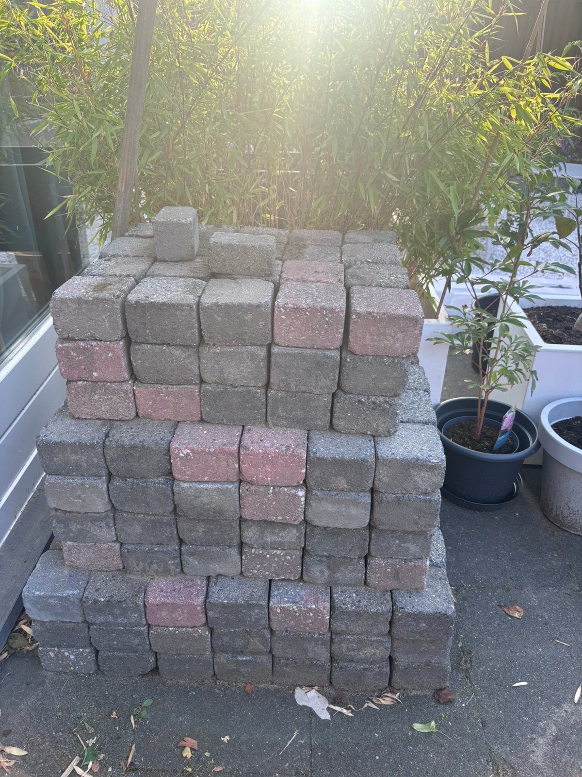 Zeer nette sierklinkers, Tuin en Terras, Tegels en Klinkers, Ophalen, Zo goed als nieuw, Beton, Klinkers