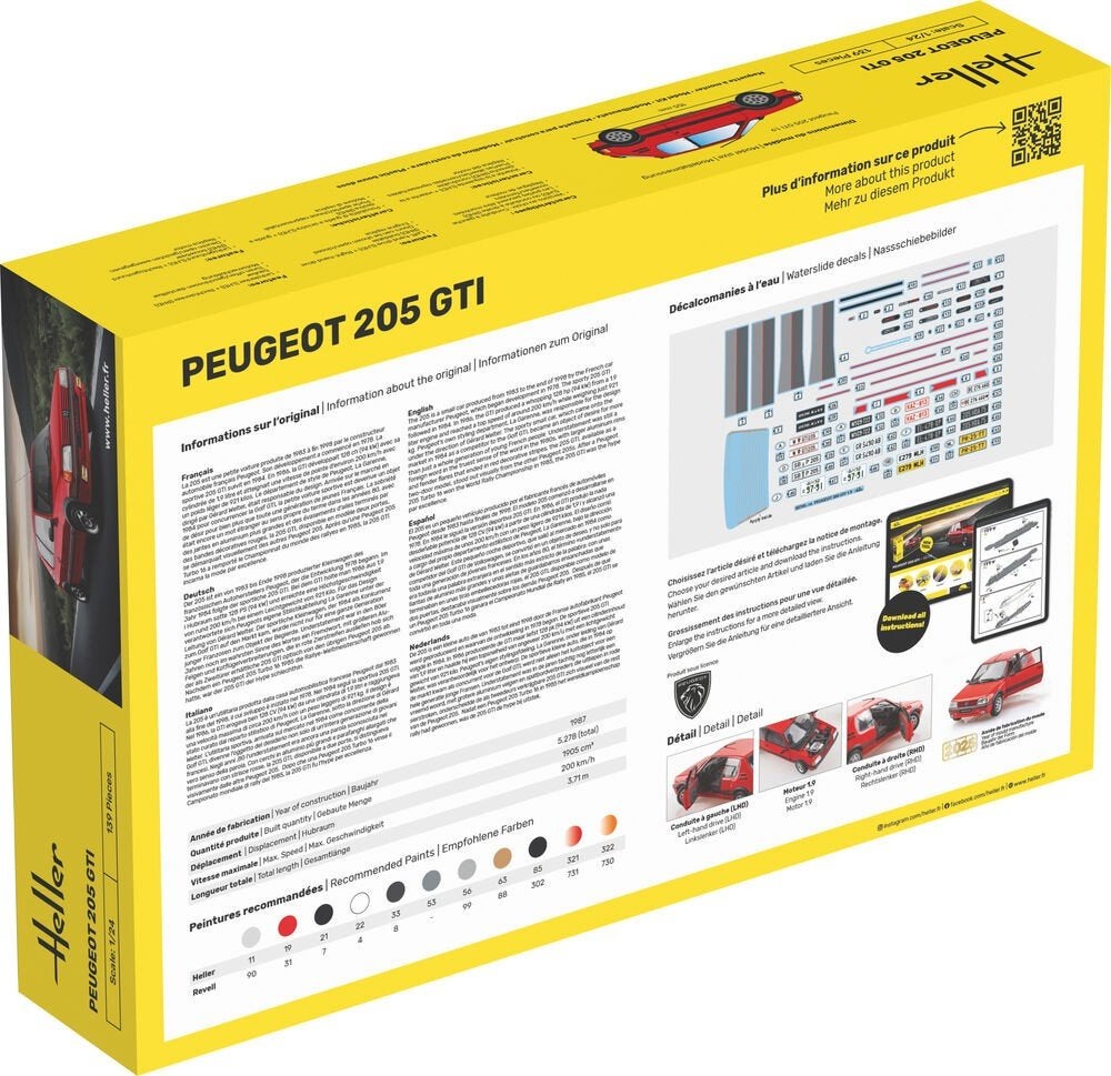 Heller: Peugeot 205 GTI in 1:24, Ophalen of Verzenden, Nieuw