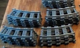 lego 9v rails 16x bochten, Ophalen of Verzenden, Zo goed als nieuw, Lego