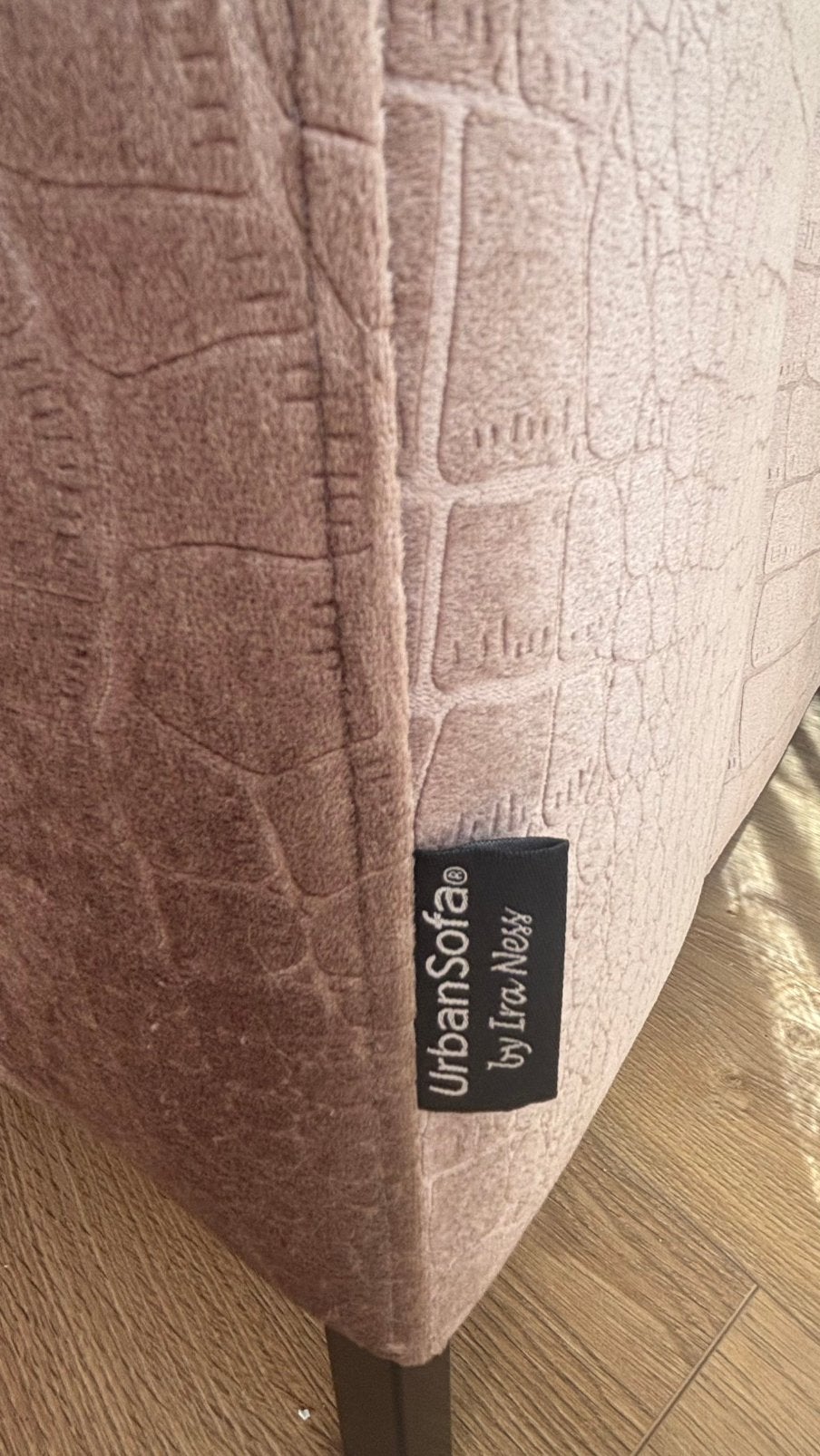 Fauteuil Lausanne UrbanSofa stof Bergamo croco taupe, Ophalen, 75 tot 100 cm, Zo goed als nieuw, Stof