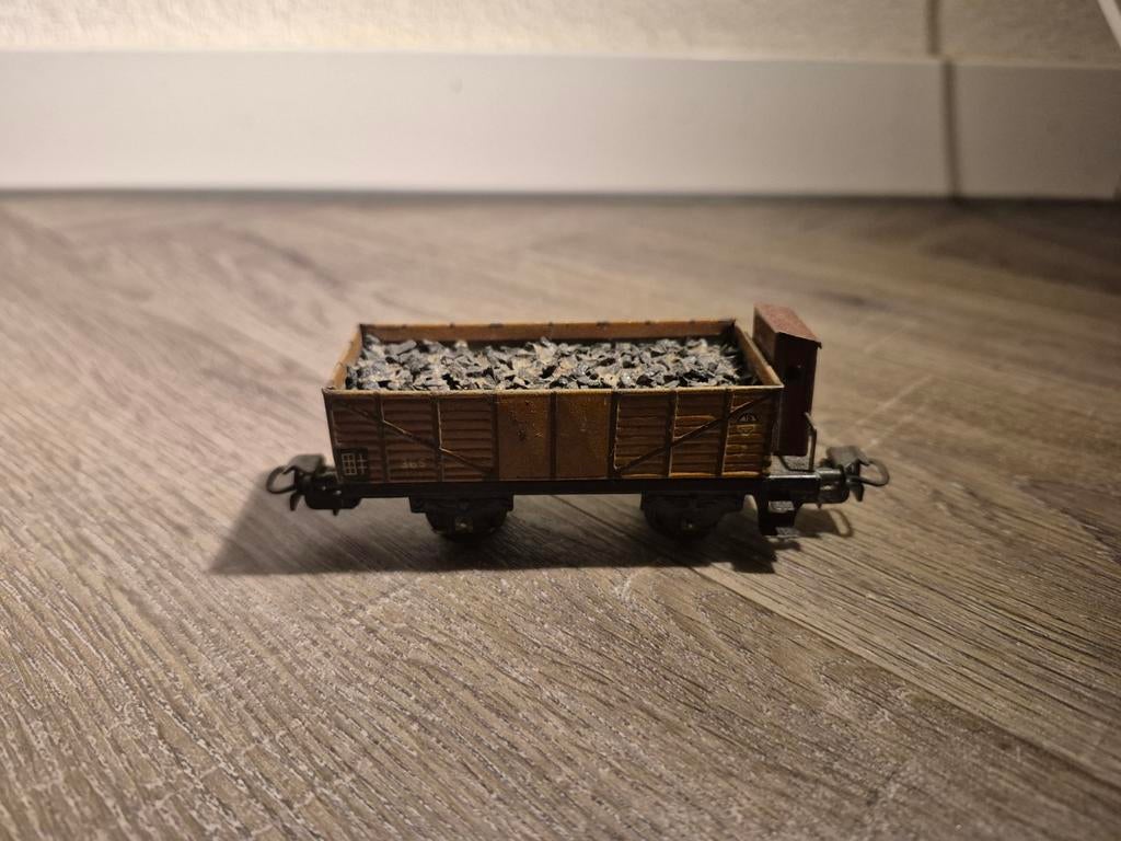 Marklin 365 hogeboordwagen met remmershuis., Wisselstroom, Gebruikt, Wagon, Ophalen of Verzenden