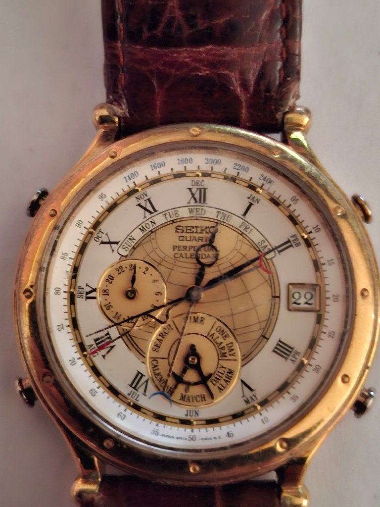 Seiko horloge 6M13, Sieraden, Tassen en Uiterlijk, Horloges | Heren, Seiko, Polshorloge, Ophalen of Verzenden, Leer