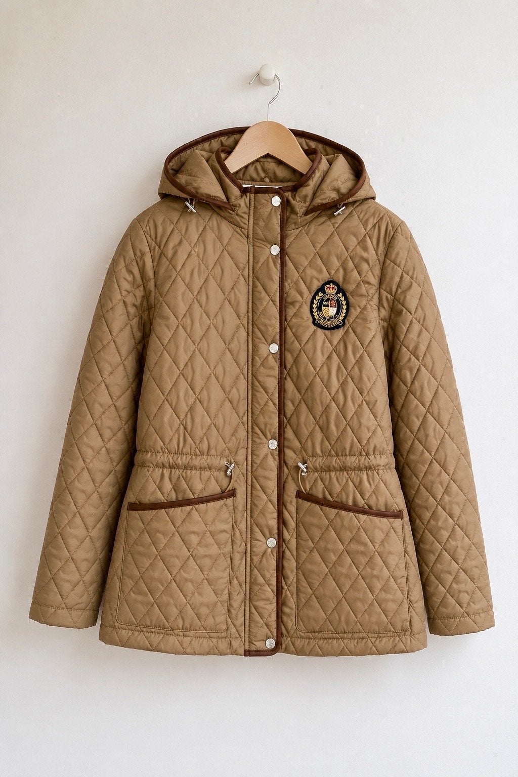 Ralph Lauren gewatteerde jas met afneembare capuchon - XS, Ophalen of Verzenden, Nieuw, Maat 34 (XS) of kleiner, Bruin