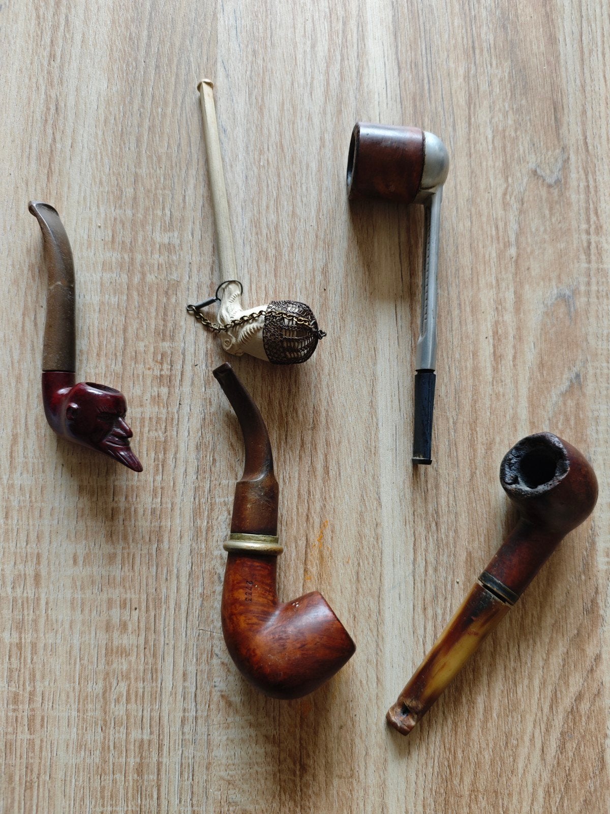 Collectie van 5 vintage (water)pijpen, waaronder Falcon, Ophalen of Verzenden, Gebruikt, (Water)pijp