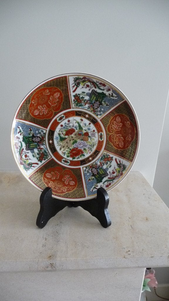 Decoratief bord met pauwen en bloemen, Oosters design 21 cm, Ophalen of Verzenden