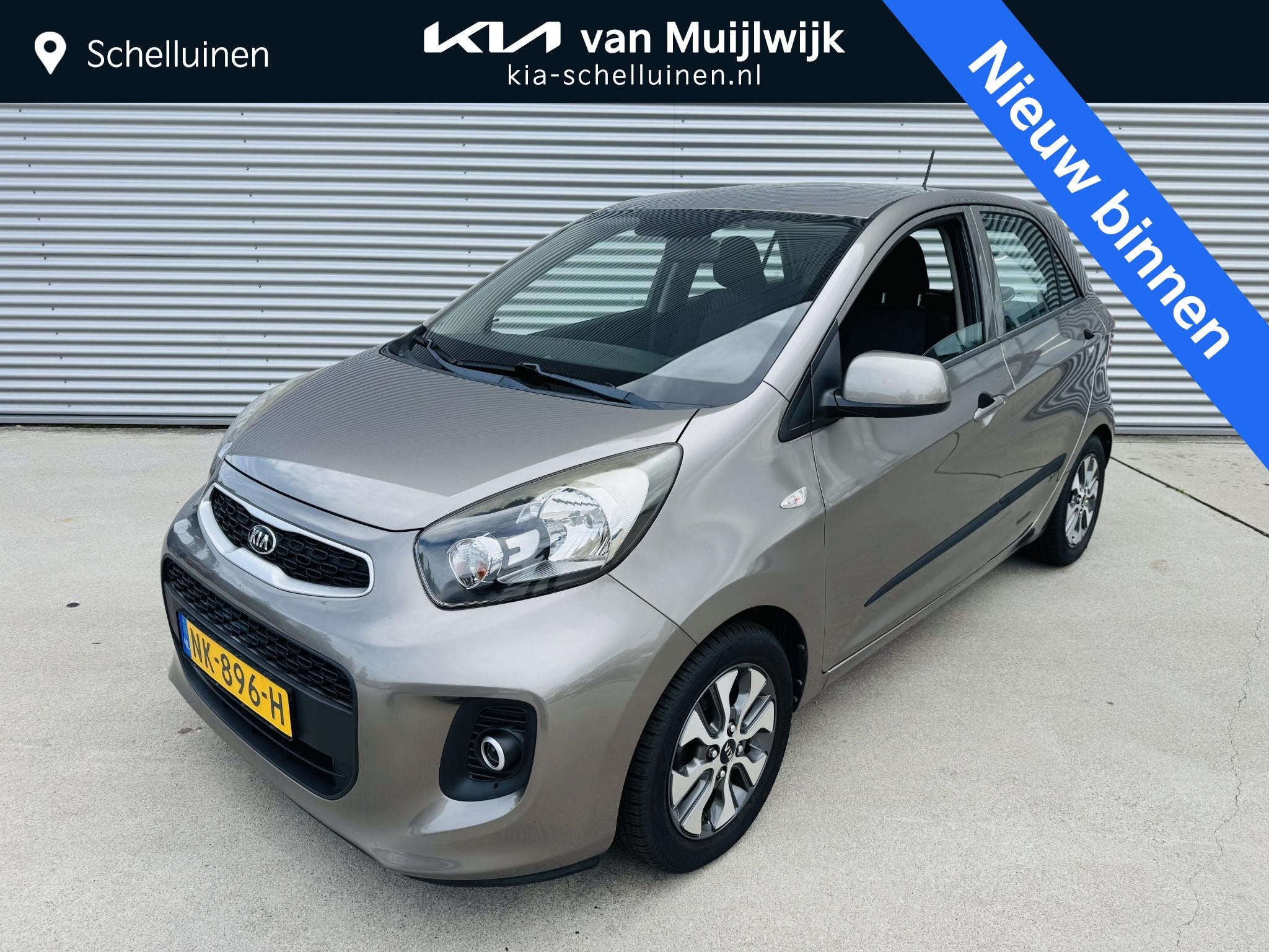 Kia Picanto 1.0 EconomyPlusLineNavigator Draaghaak tbv de fi, Auto's, Kia, Voorwielaandrijving, Stof, Gebruikt, Euro 6