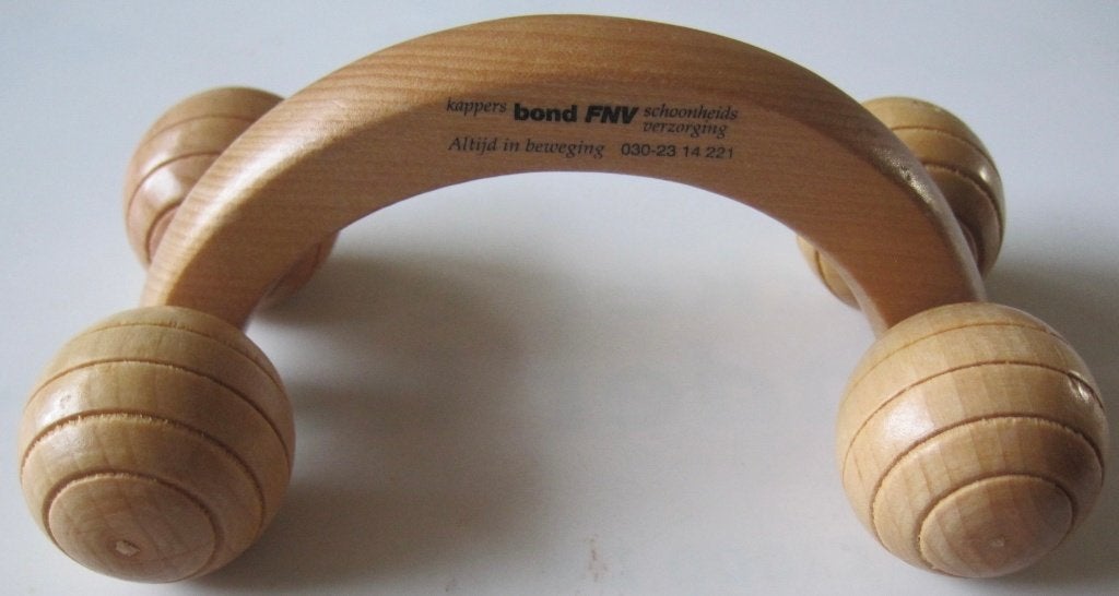 houten rug massage - spier roller, Ophalen of Verzenden, Zo goed als nieuw, Overige typen