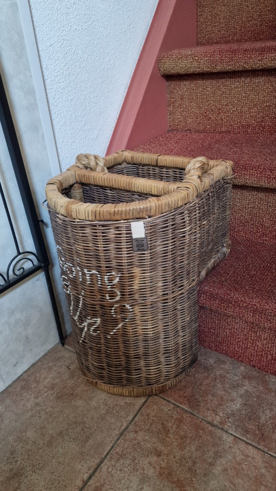 Rivièra Maison rattan trapmand "Going Up?", Ophalen, Gevlochten, Mand, Zo goed als nieuw