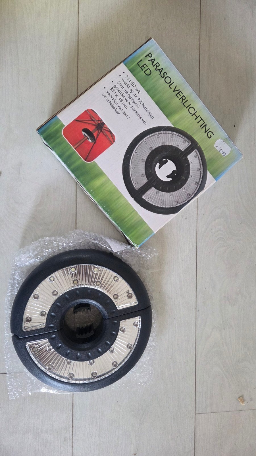 Parasolverlichting 24 LED - Wit licht voor parasols, Kunststof, Minder dan 50 watt, Overige typen, Ophalen of Verzenden
