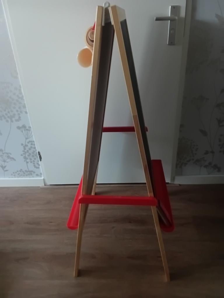 Schoolbord met withbord en papierrol09, Ophalen, Gebruikt, Krijtbord