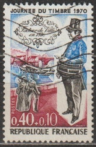 3033. Frankrijk 1702 gest. Dag van de Postzegel, Ophalen of Verzenden, Gestempeld