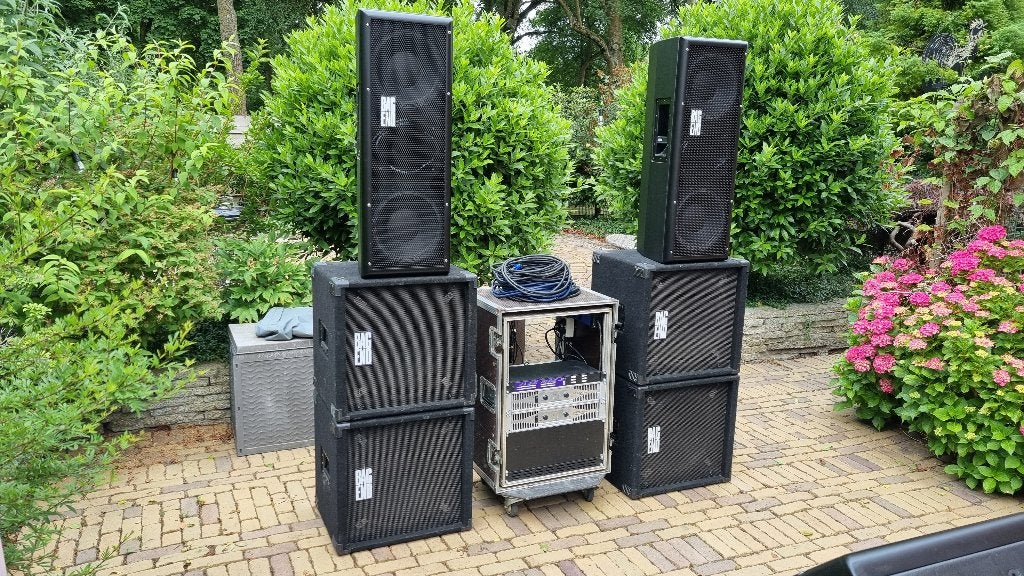 Geluid set Dj Band luidsprekers Speaker set instalatie PA, Ophalen, Zo goed als nieuw, 1000 watt of meer, P.A.