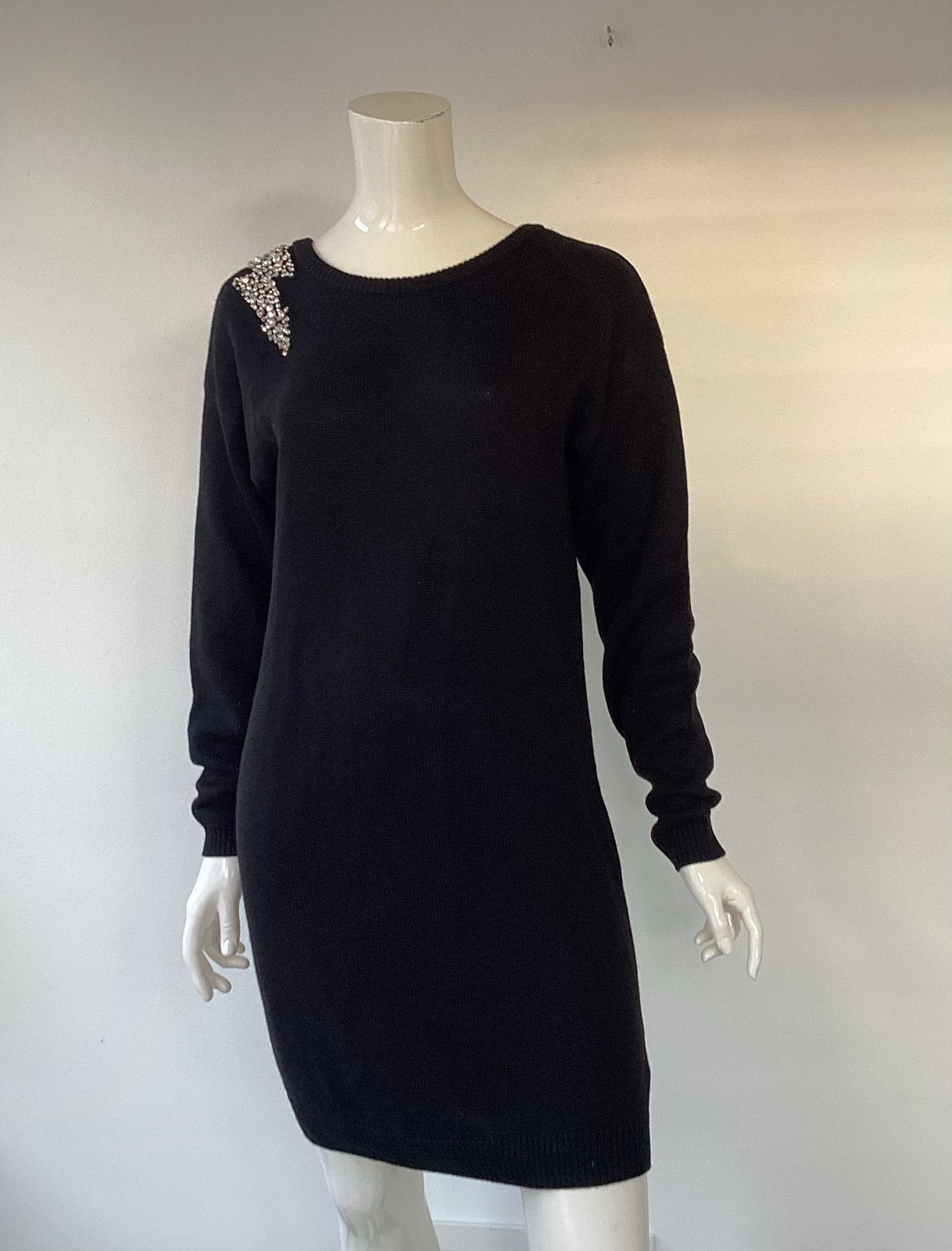 Nikkie Kayla Jurk Zwart met Bling - Maat 36, Kleding | Dames, Verzenden, Zwart, Nieuw, Maat 36 (S)