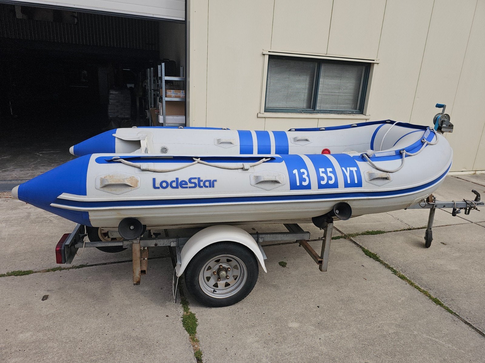 Lodestar trimax 350 Alu met trailer, Watersport en Boten, Ophalen, Pomp, Aluminium, Lodestar