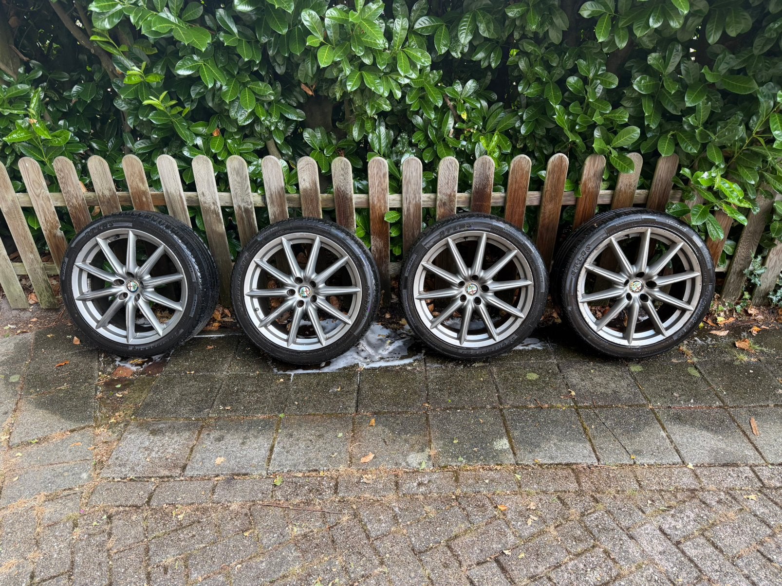 Alfa 159 brera/spider ti wielen antraciet, Ophalen, 17 inch, Zomerbanden, Banden en Velgen