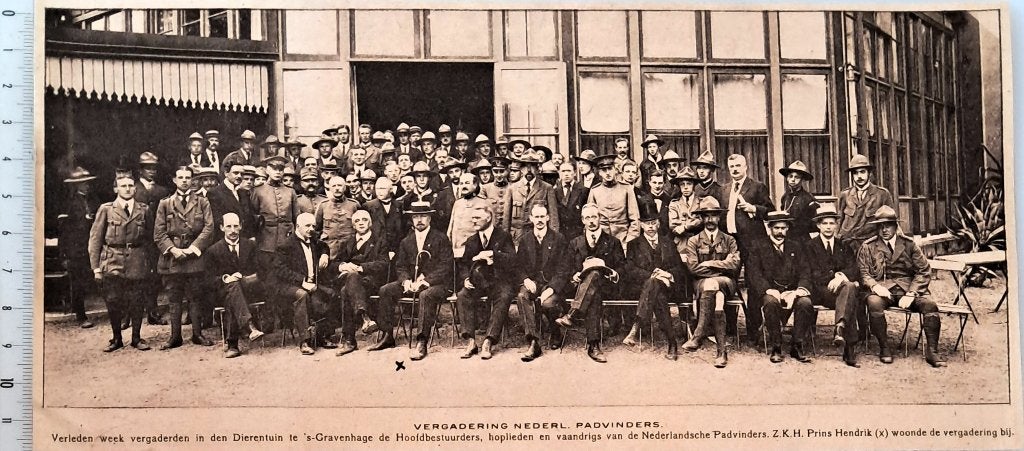 Scouting 1917; vergadering Ned. Padvinders in Den Haag, Verzenden, Voor 1940, Gebruikt, Overige onderwerpen