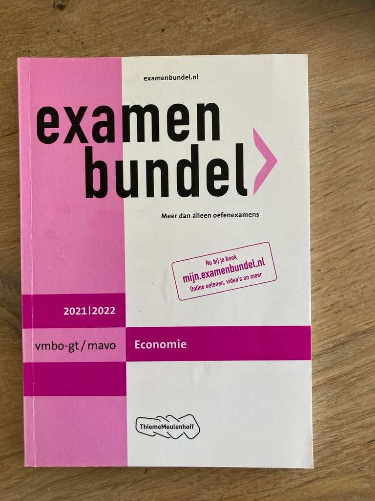 Examenbundel Economie VMBO 2021/2022, Boeken, Schoolboeken, Ophalen of Verzenden, Gelezen, VMBO, Economie