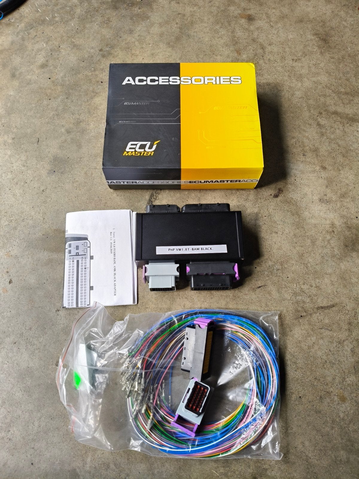 ECUMASTER PnP VW 1.8T BAM BLACK Adapter met Kabelboom, Ophalen of Verzenden, Gebruikt, Volkswagen