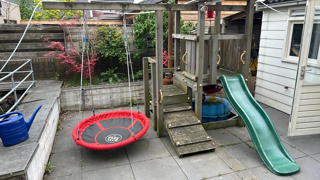 Speeltoestel schommel glijbaan, Kinderen en Baby's, Speelgoed | Buiten | Speeltoestellen, Ophalen, Zo goed als nieuw, Schommel