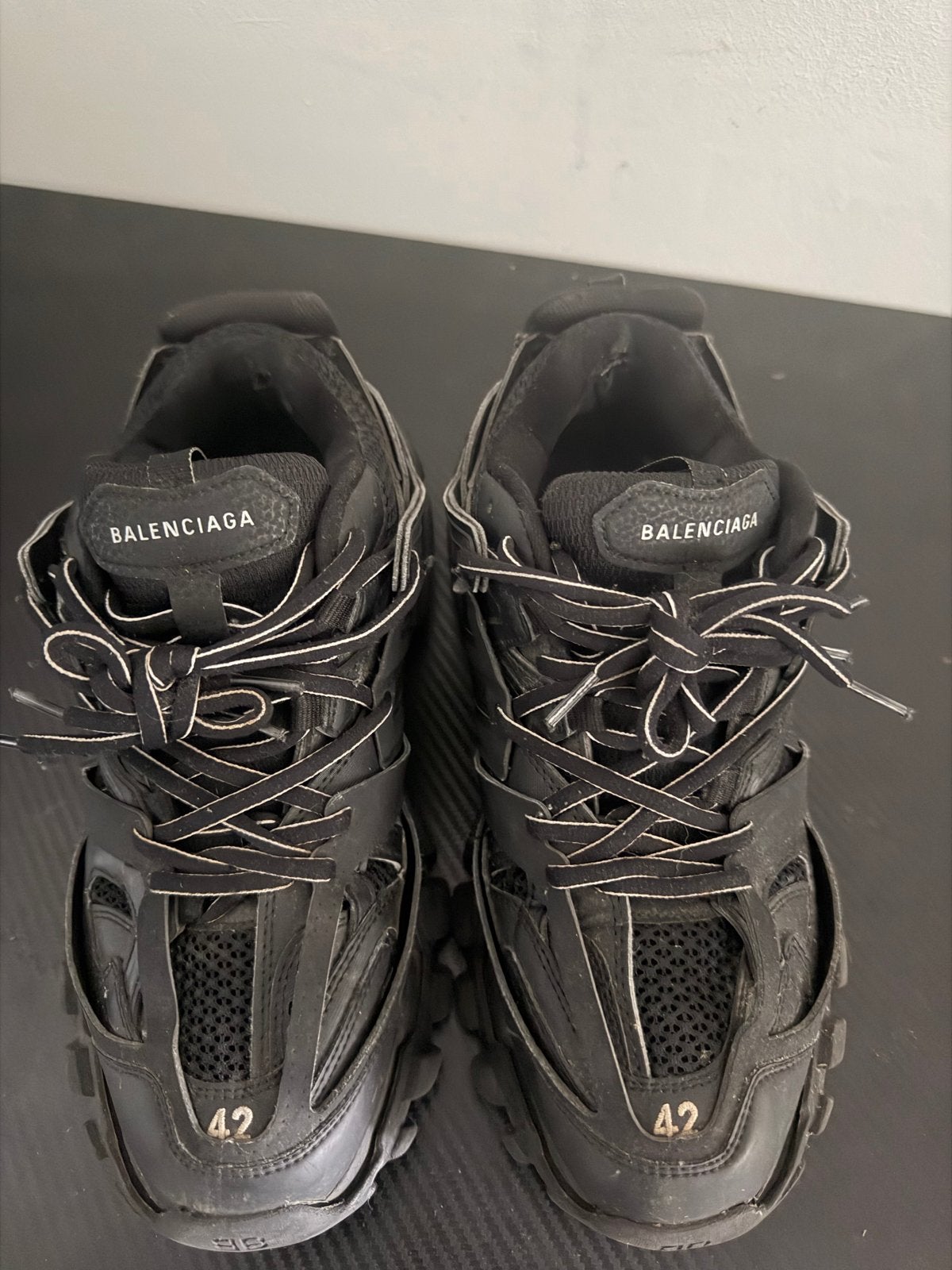 Balenciaga Track Sneakers Zwart Maat 42, Kleding | Heren, Ophalen of Verzenden, Gedragen, Zwart, Sneakers of Gympen