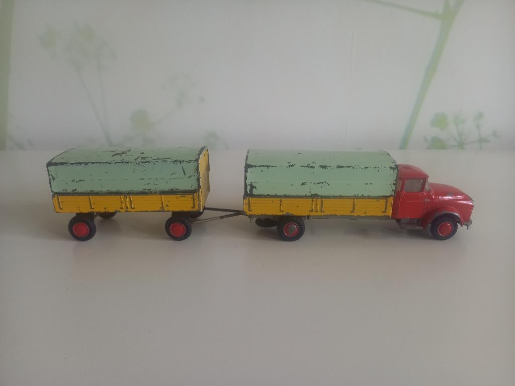 oude Daf torpedo met Aanhanger lion car, Ophalen of Verzenden, Gebruikt, Bus of Vrachtwagen, Lion Toys