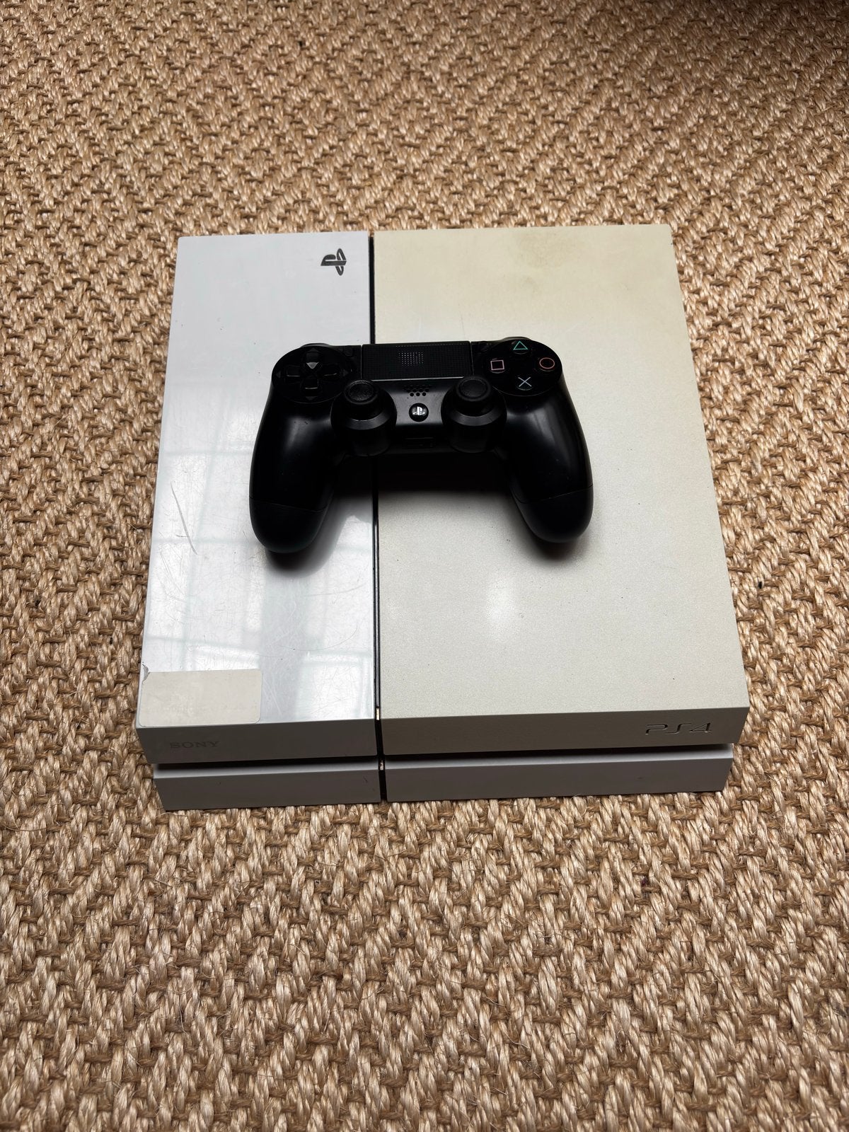 Playstation 4 Slim met controller en kabels, Spelcomputers en Games, Ophalen, Gebruikt, Met 1 controller, Slim