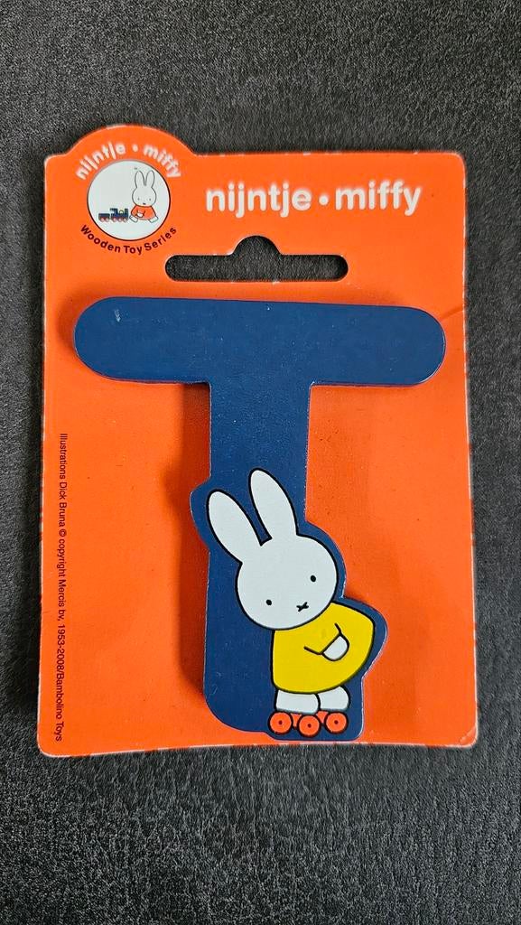 Nijntje houten letter T NIEUW, Ophalen of Verzenden, Nieuw, Overige typen