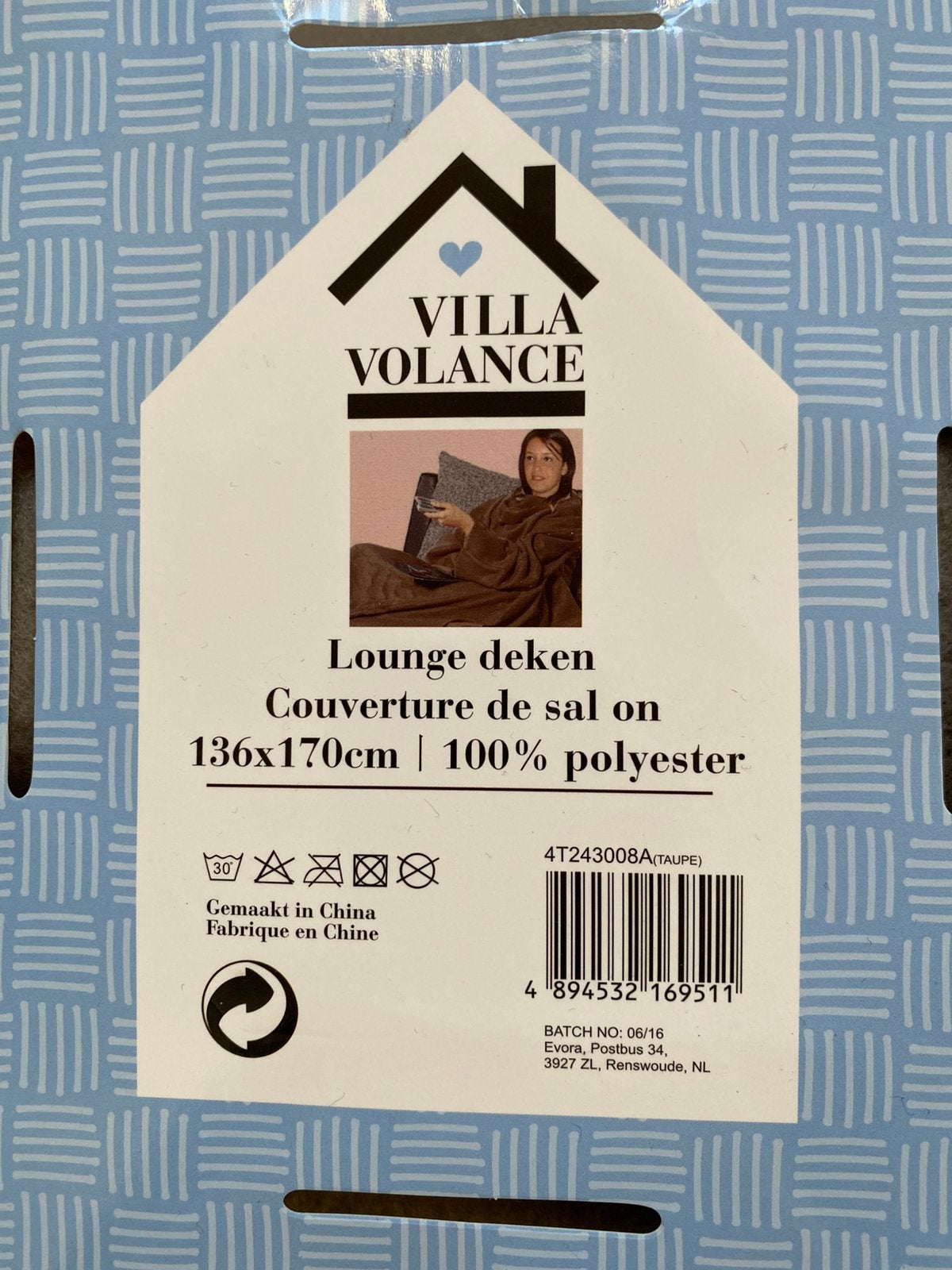 Nieuw lounge deken plaid beige knuffeldeken snug rug hoedie, Huis en Inrichting, Woonaccessoires | Plaids en Woondekens, Ophalen of Verzenden