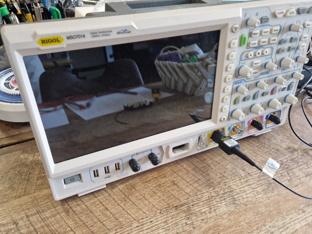 Rigol MSO7014 - 4 channel oscilloscope, Ophalen of Verzenden, Zo goed als nieuw, Toebehoren