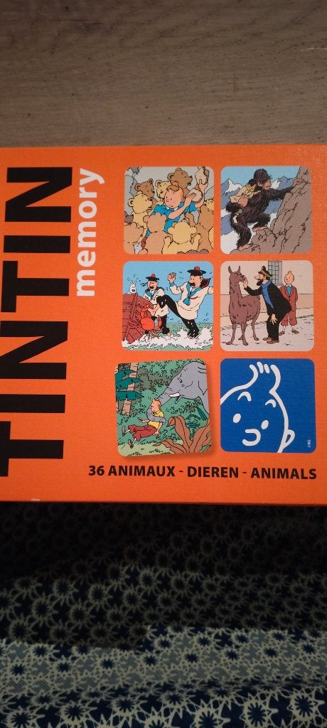 Tintin, memory spel (Kuifje)., Ophalen of Verzenden, Nieuw, Speelkaart(en)