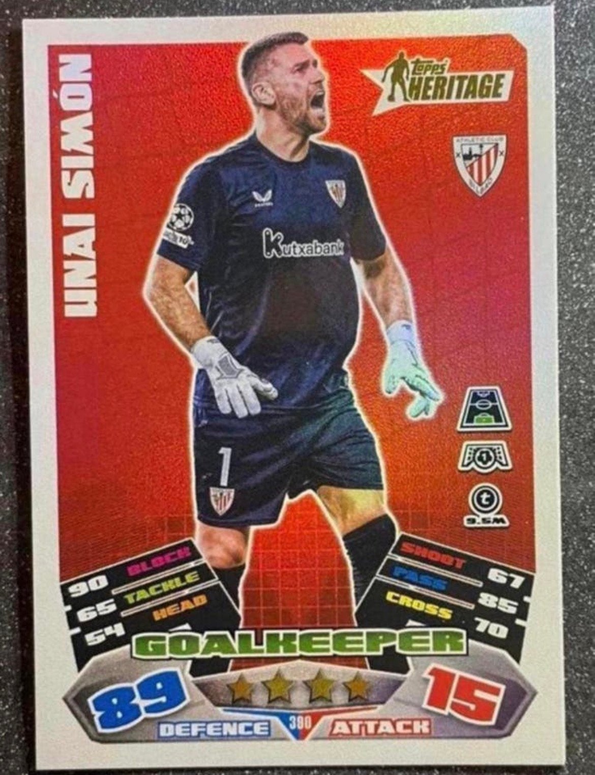 Topps MA 25/26   HERITAGE   UNAI SIMÓN  ATHLETIC CLUB BILBAO, Verzenden, Zo goed als nieuw, Plaatje