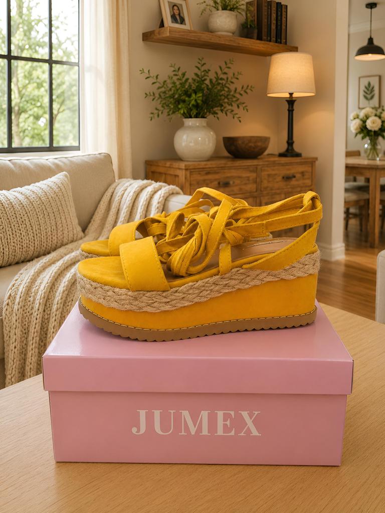 Gele sandalen met sleehak en veters – Maat 40, Kleding | Dames, Schoenen, Nieuw, Sandalen of Muiltjes, Geel, Ophalen of Verzenden