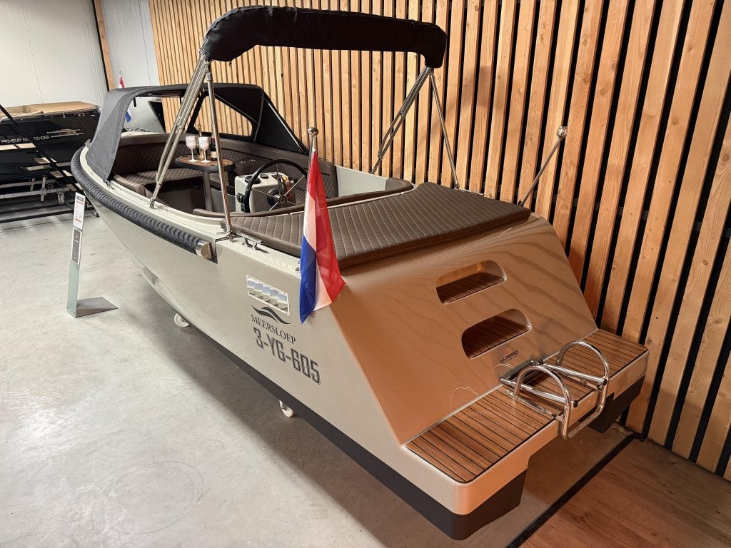 NwStaat! MEERSLOEP 600 'HONDA 40PK' AUDIO BIMINI CARON Bj23!, Watersport en Boten, Tender, Meersloep, Rondzit, 0 cm