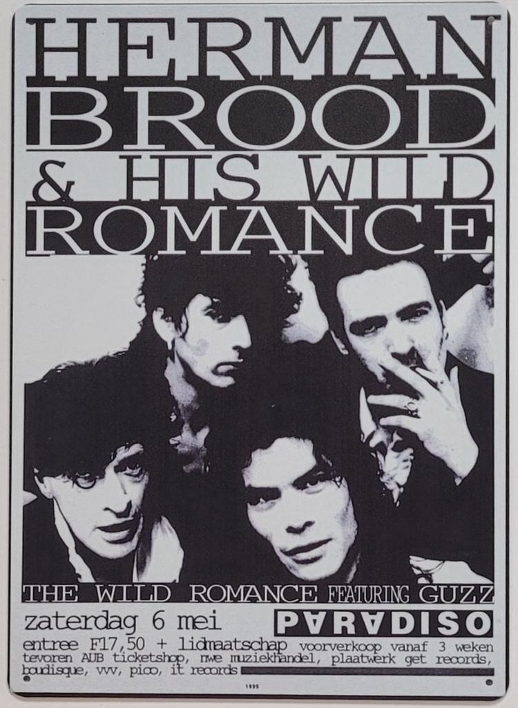 Herman Brood and his wild romance reclamebord van metaal, Info@deconoord.nl, Deco Noord, Nieuw, Ophalen of Verzenden