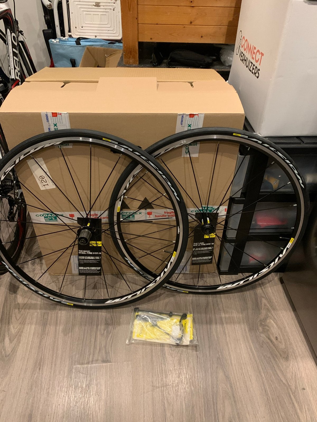 Mavic Aksium Racefiets Wielset Nieuw in Doos incl. Banden, Wiel, Nieuw, Ophalen of Verzenden, Aluminium