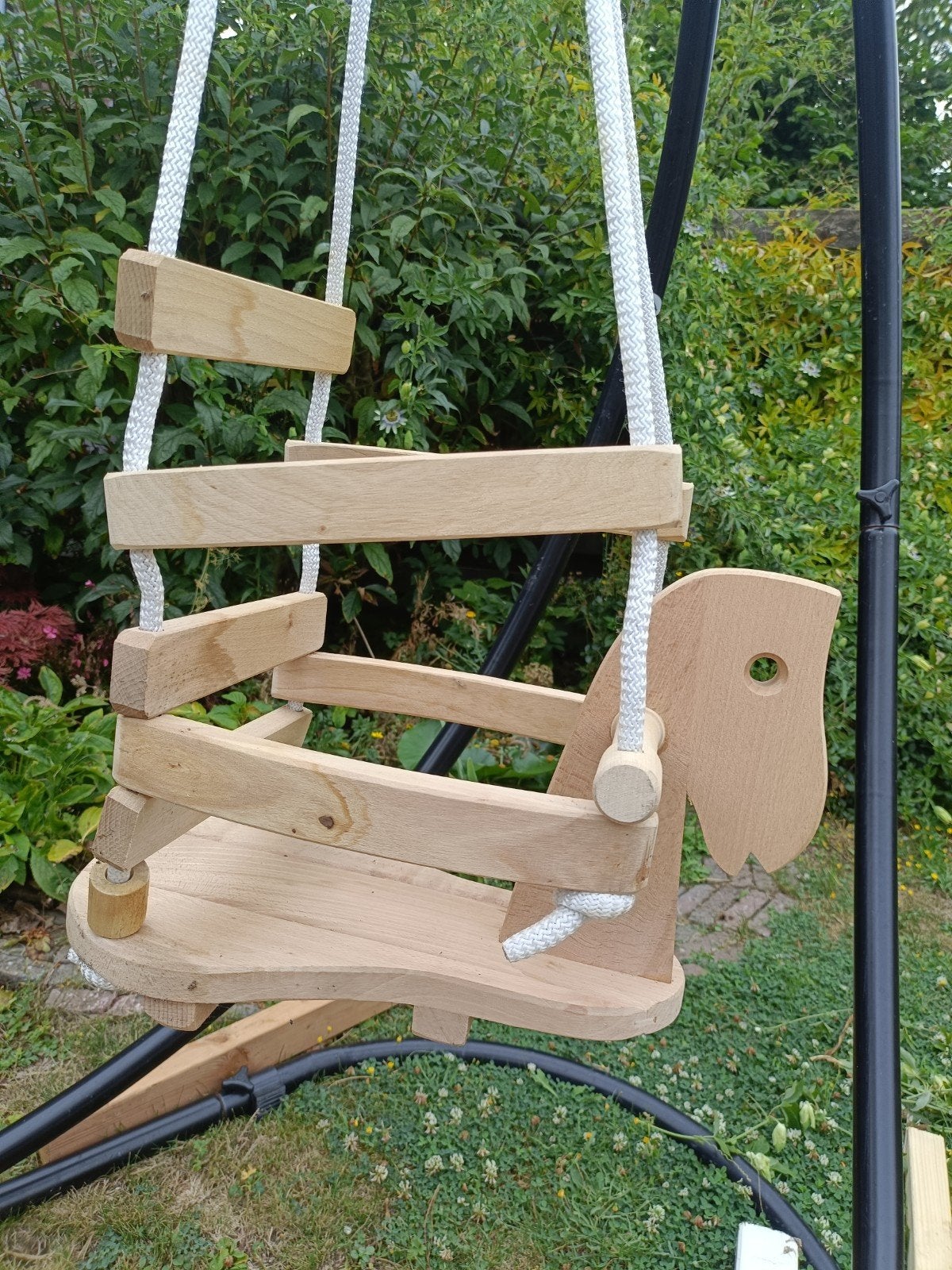 Houten babyschommel in paardvorm, Kinderen en Baby's, Ophalen, Zo goed als nieuw, Schommel
